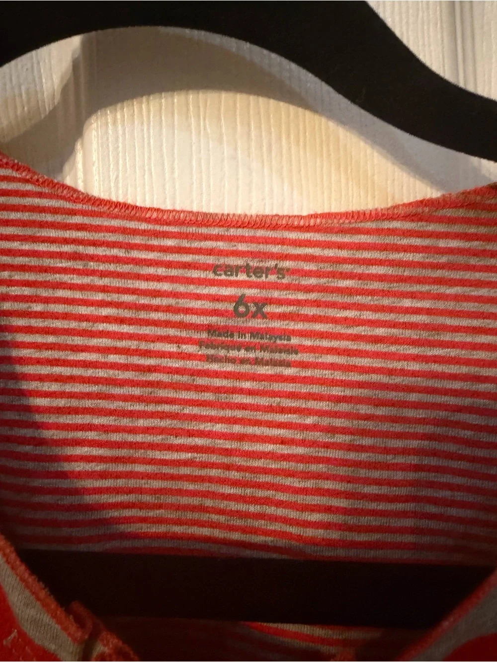 Carters Red and Gray Striped Sleeveless Tank Top